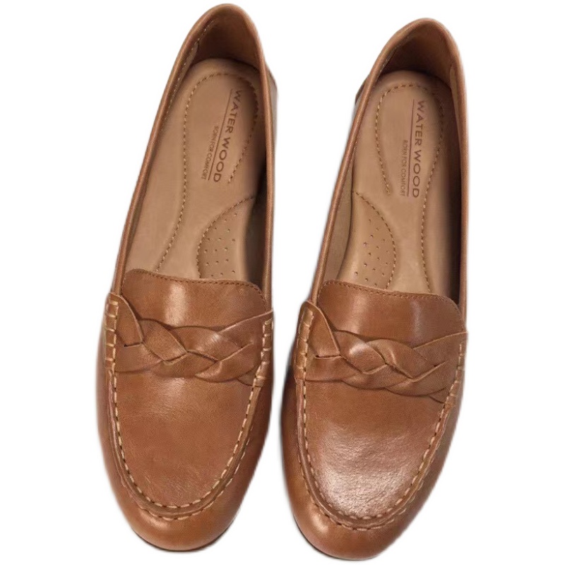 出口美国外贸原单乐福鞋女豆豆鞋复古英伦风真皮舒适平底圆头春秋,淘宝优惠券,粉丝福利购,淘宝优惠卷