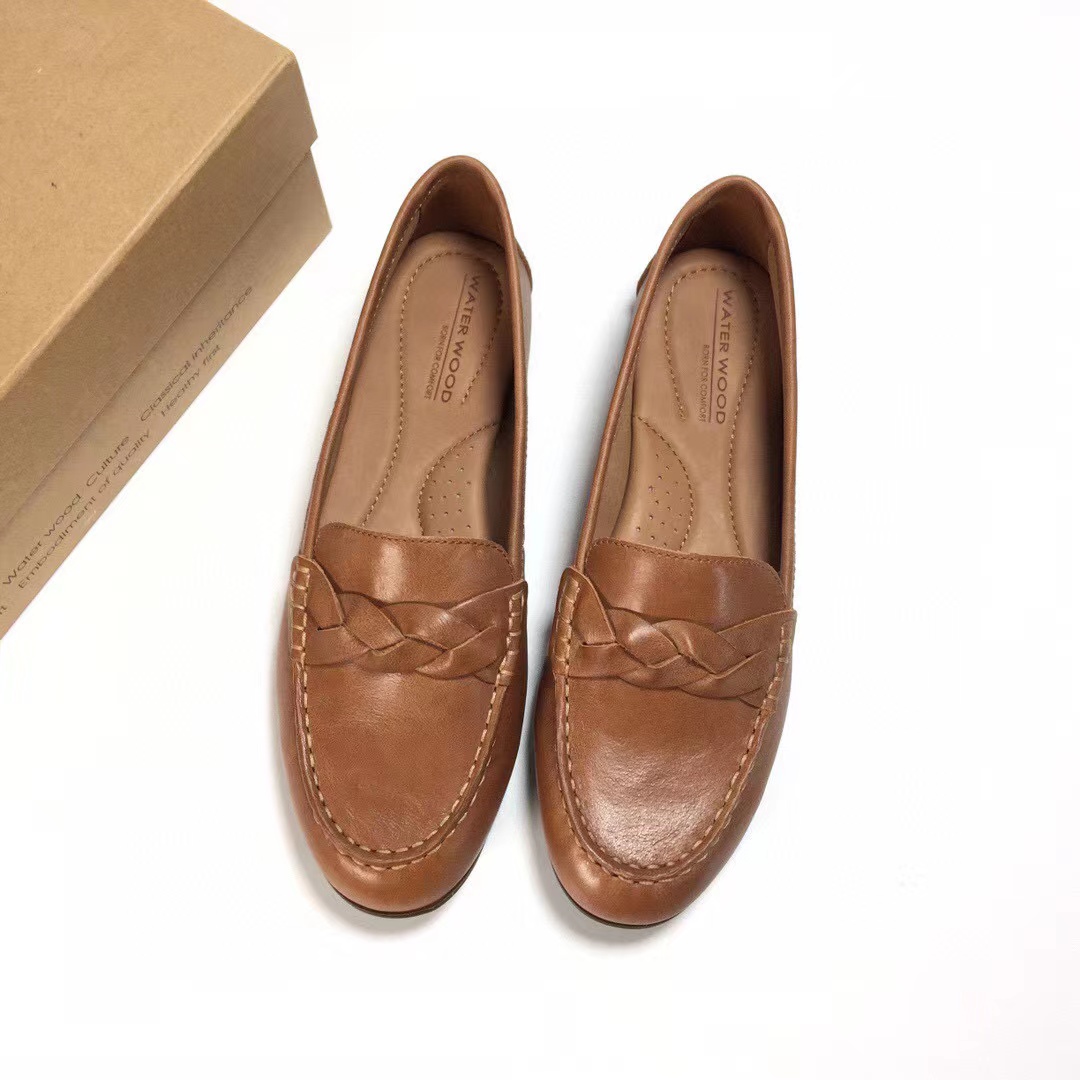 出口美国外贸原单乐福鞋女豆豆鞋复古英伦风真皮舒适平底圆头春秋,淘宝优惠券,粉丝福利购,淘宝优惠卷