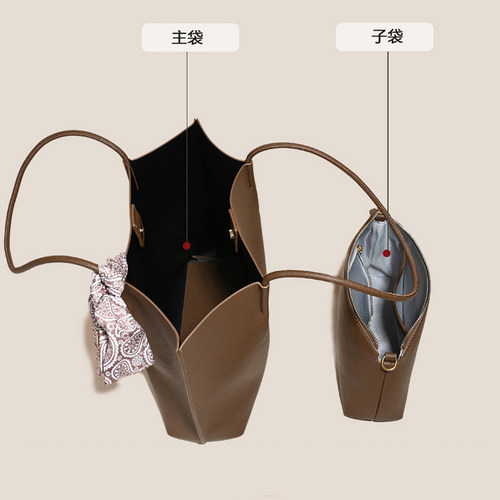 小众托特包包软皮2026新款潮大容量购物袋单肩腋下包上课通勤包女 - 图2