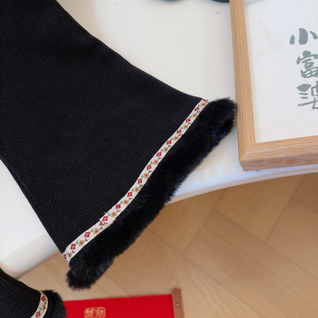 晴晴女童卡通玩偶上衣毛毛边阔腿裤套装2026冬季新款AWB165鱼,淘宝优惠券,粉丝福利购,淘宝优惠卷