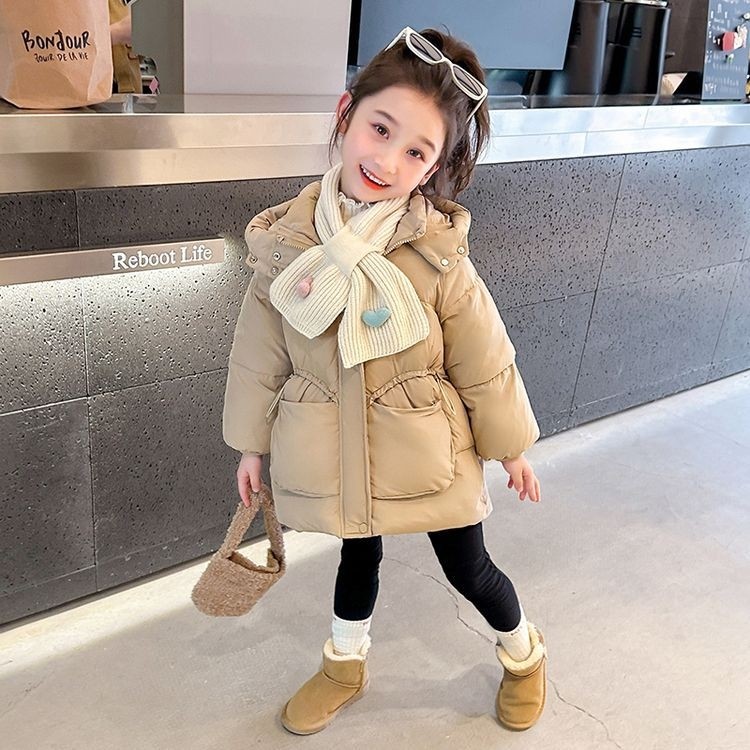 女童洋气甜美加厚保暖连帽棉服外套2025冬季新款PZ040昭,淘宝优惠券,粉丝福利购,淘宝优惠卷