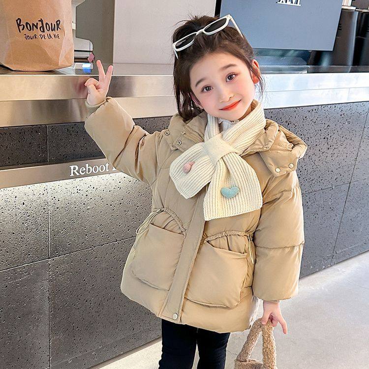 女童洋气甜美加厚保暖连帽棉服外套2025冬季新款PZ040昭,淘宝优惠券,粉丝福利购,淘宝优惠卷