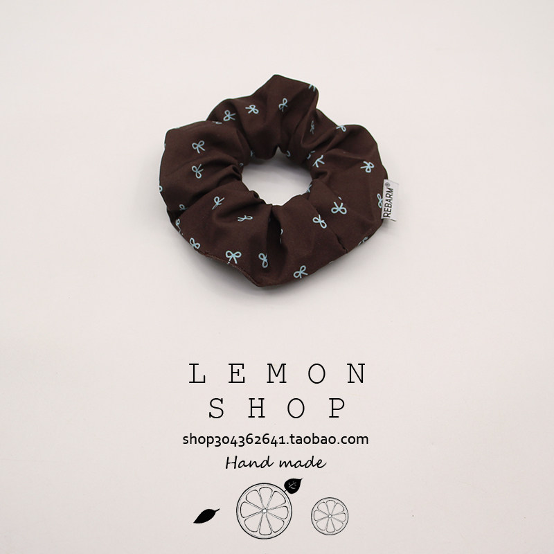 法式复古棕色蝴蝶结大肠发圈女简约扎头发橡皮筋发绳头绳头饰发饰,淘宝优惠券,粉丝福利购,淘宝优惠卷
