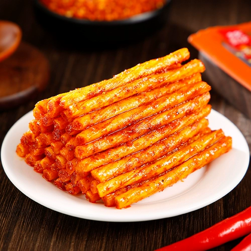 Shuangzi Beef Legend Legend Legend Spicy Bean Super Roll Bean Skin снимает маленькие закуски закуски, острая детство классическая повседневная еда