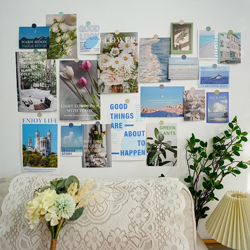 北欧风艺术卡片贴纸卧室墙面装饰海报墙贴宿舍改造贴画拍照道具,淘宝优惠券,粉丝福利购,淘宝优惠卷