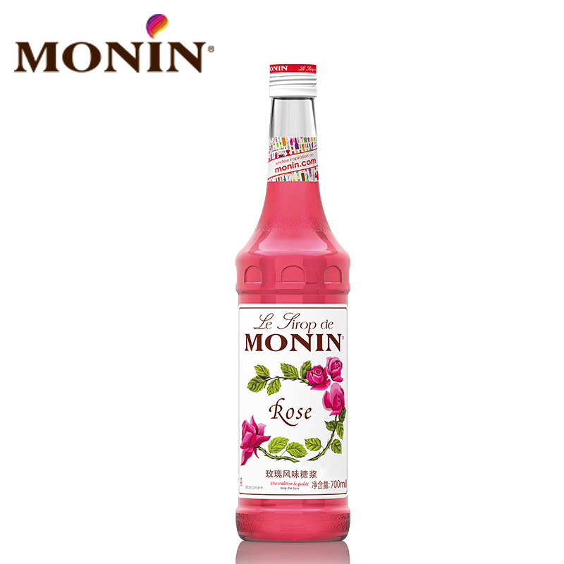 莫林MONIN玫瑰风味糖浆玻璃瓶装700ml咖啡鸡尾酒果汁饮料 - 图3