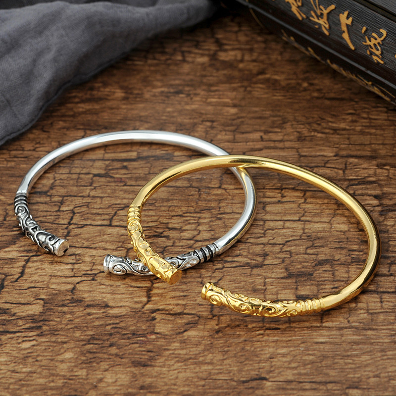 金箍手镯男齐天大圣越南沙金手镯男如意金箍棒紧箍咒手镯男士个性 - 图0