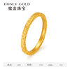 Honey Gold Jewelry Gold Ring Pure Gold Ancient Dharma and Tibetan Culture Series Secret Word Wheel Ring HGH1706
