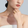 Honey Gold Jewelry Gold Ring Pure Gold Ancient Method Collection Series Star Flower in the Waves HGH1758