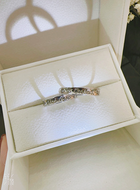 好运纯银情侣戒指 好运开口纯银指环 银戒指一对 兴亚福珠宝