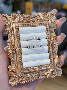 s925纯银男女情侣对戒小众设计感高级轻奢生日礼物送男女朋友