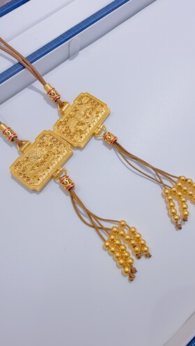 古法凤香囊吊坠新中式国潮风流苏挂坠足银镀金龙凤牌