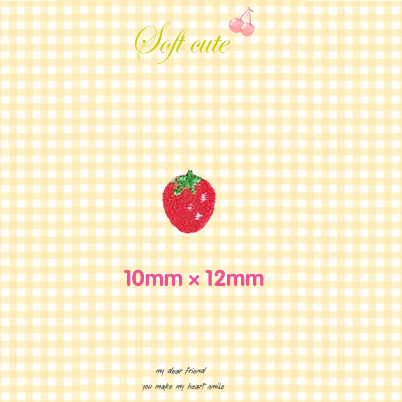 草莓蘑菇刺绣布贴小号发卡娃娃衣服装饰swich壳手账DIY包包贴熨烫,淘宝优惠券,粉丝福利购,淘宝优惠卷