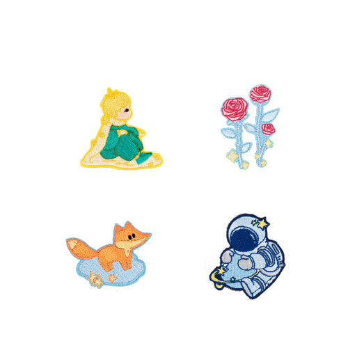 小王子系列精品刺绣布贴卡通龙骧包甜甜圈衣服手账DIY装饰自粘 - 图3