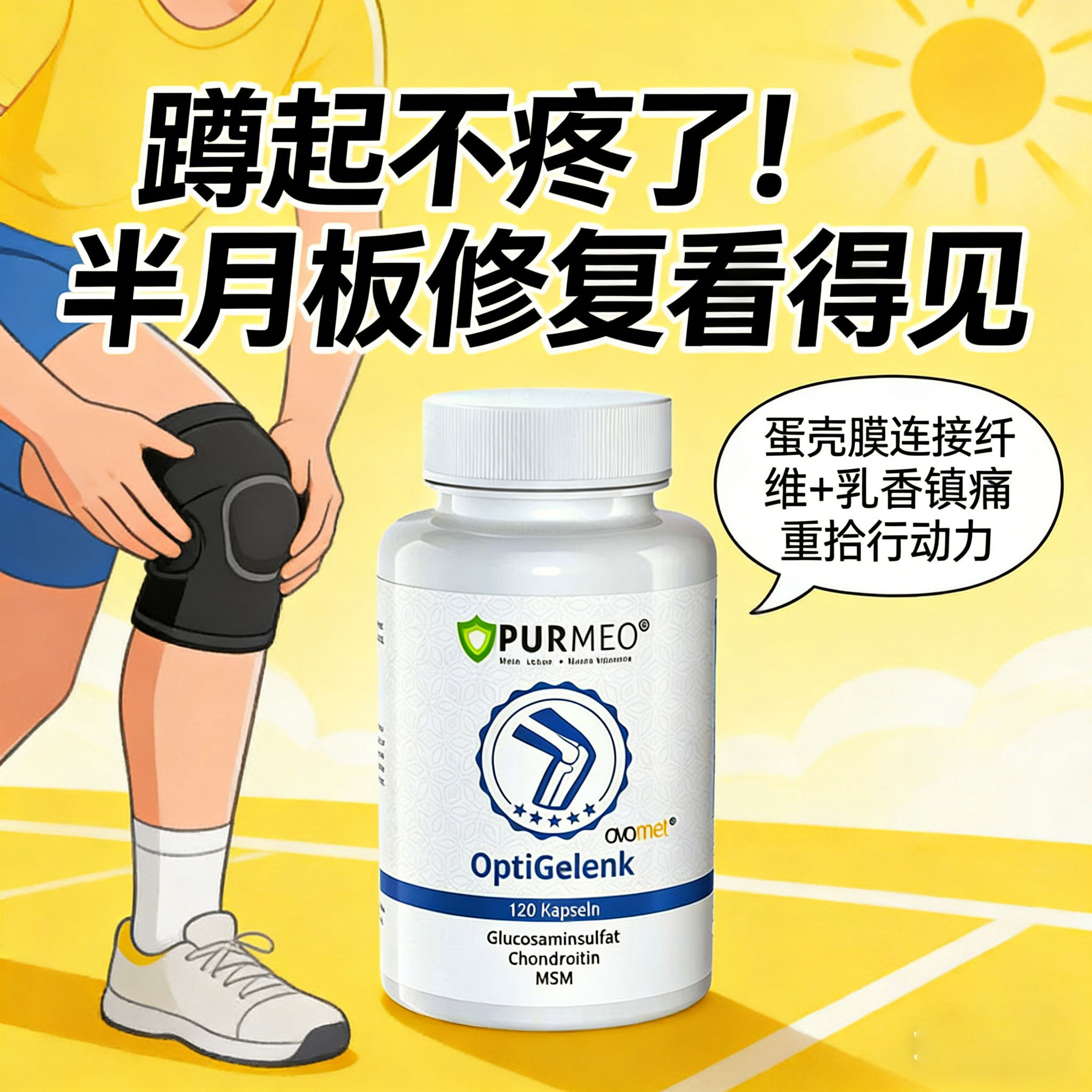 膝盖半月板修复德国帕米奥安糖氨糖软骨素保健品维骨力关节营养素,淘宝优惠券,粉丝福利购,淘宝优惠卷