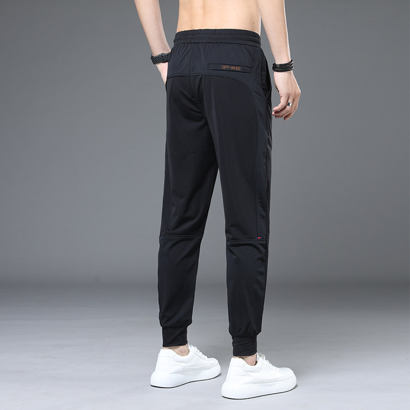 夏季超薄款冰丝运动宽松镂空休闲裤 型肯休闲裤