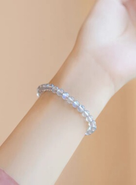 10A级转运珠灰月光手链月光石