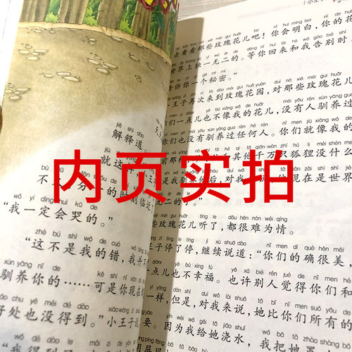 小王子书注音版正版包邮中文版儿童绘本原本拼音版书籍小学生读物一年级二年级课外阅读带拼音6-7-8-10岁故事书世界名著注音版-图0