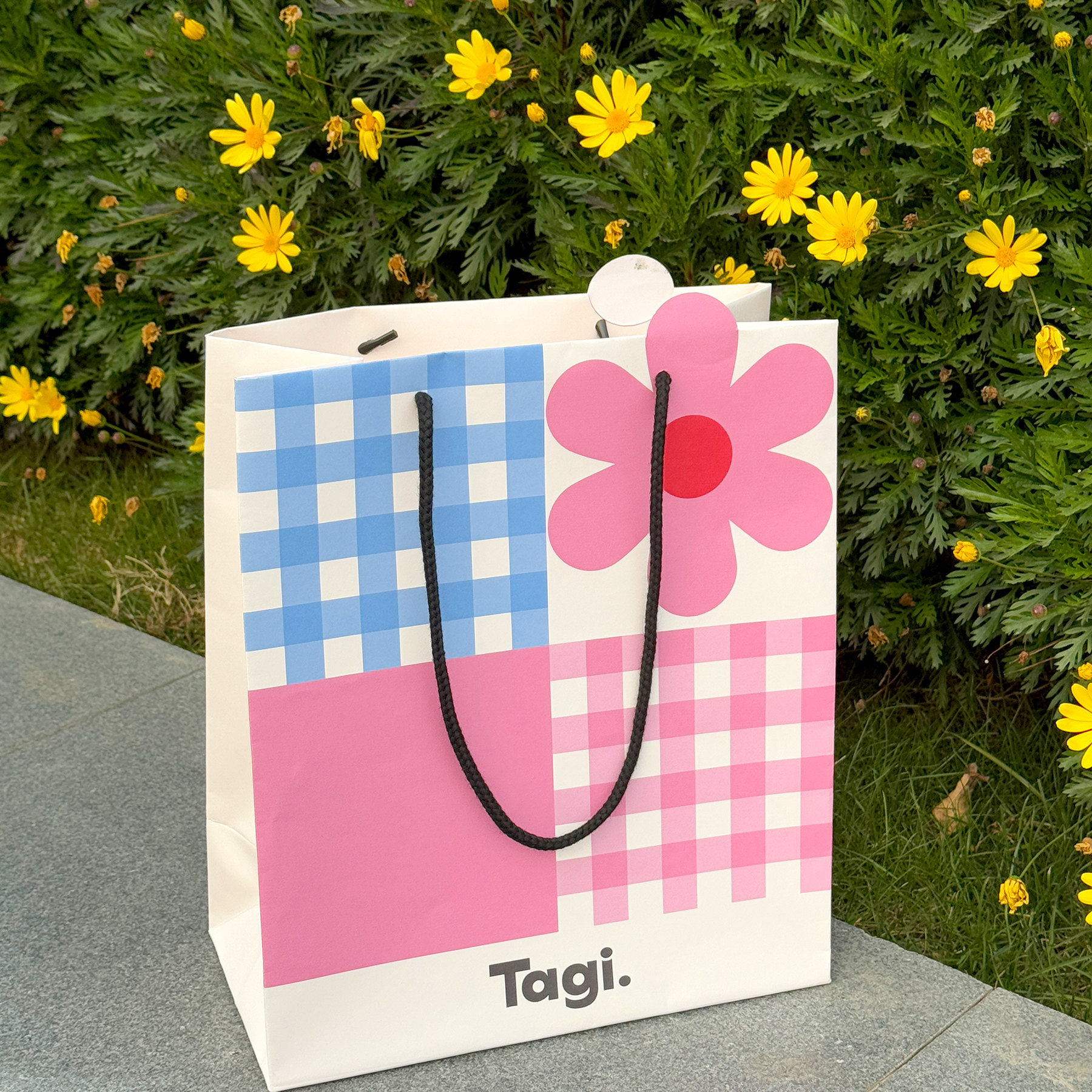 Tagi.苹果可爱卡通涂鸦印花大号手提袋礼品袋小号生日礼物袋,淘宝优惠券,粉丝福利购,淘宝优惠卷