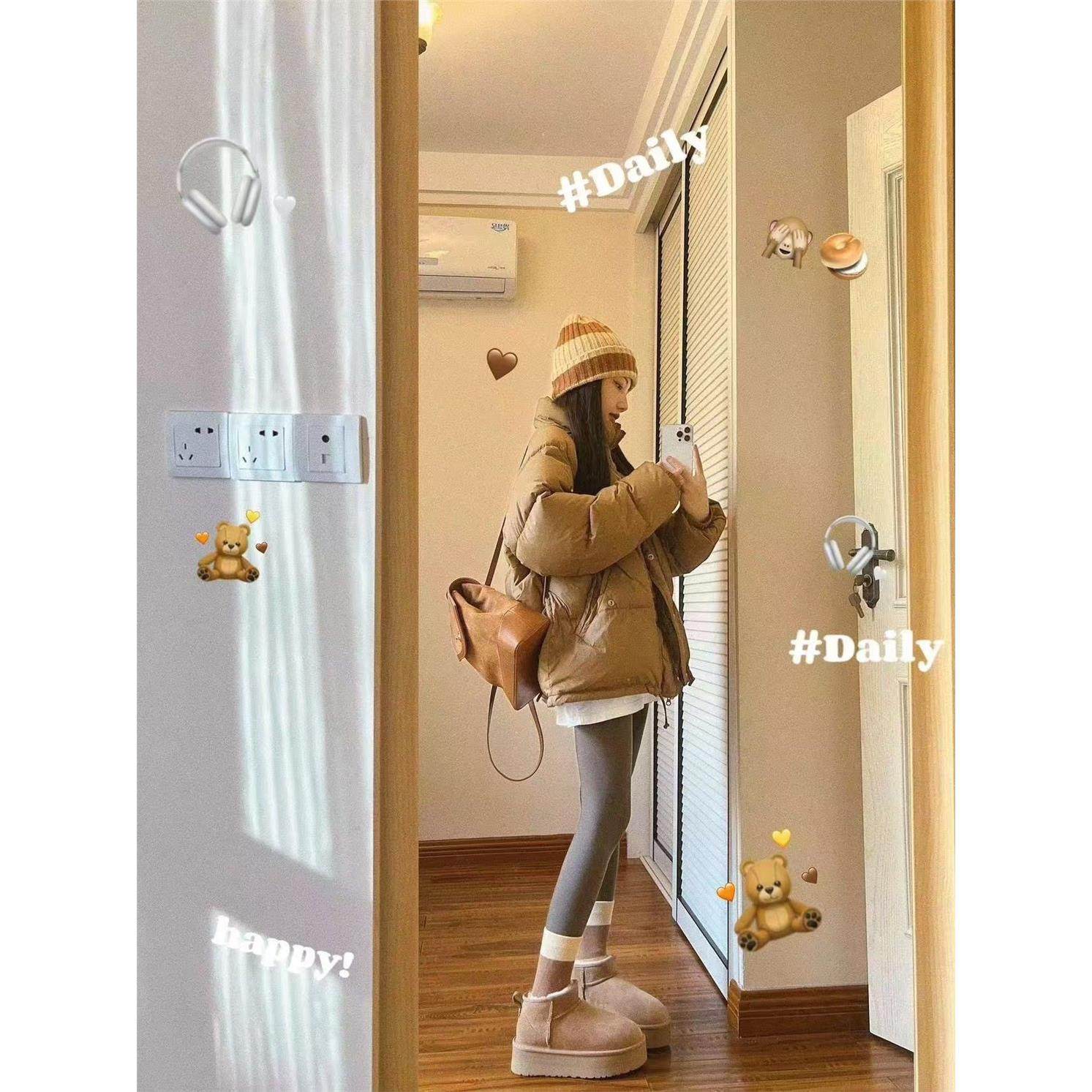 韩系ootd穿搭短款棉袄面包服棉衣女冬季韩版百搭立领加厚棉服外套,淘宝优惠券,粉丝福利购,淘宝优惠卷