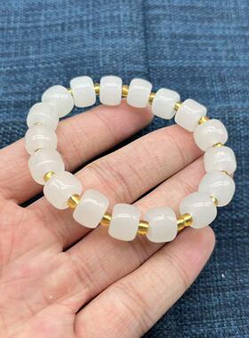 白玻璃＋垫片精美单圈手串