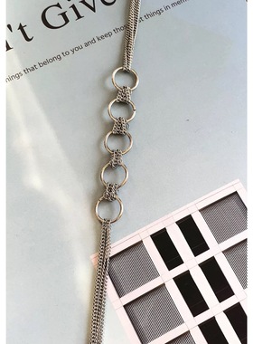 复古ins金属风圆连环链圆圈多层项链choker颈链锁骨链冷淡风项圈