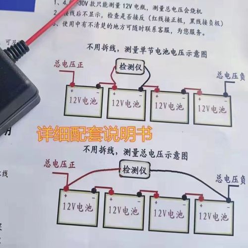 电瓶电压检测仪12v24v36v48v60v72V汽车摩托车电动车蓄电池测试仪