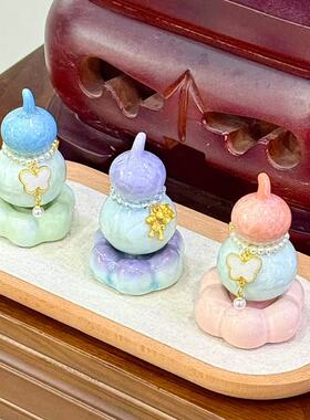 转转葫芦桌面摆件渐变陶瓷