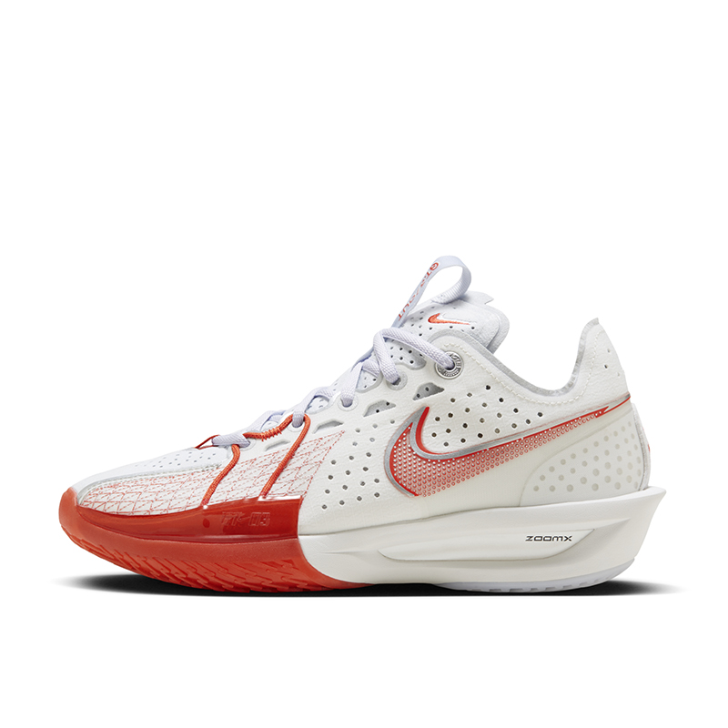 烽火 Nike Air Zoom GT Cut 3 白红 低帮实战篮球鞋 DV2918-101 - 图3