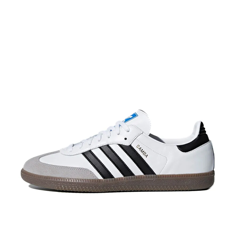 烽火adidas originals Samba OG柔软鞋面德训黑白灰板鞋 IF0641-图3