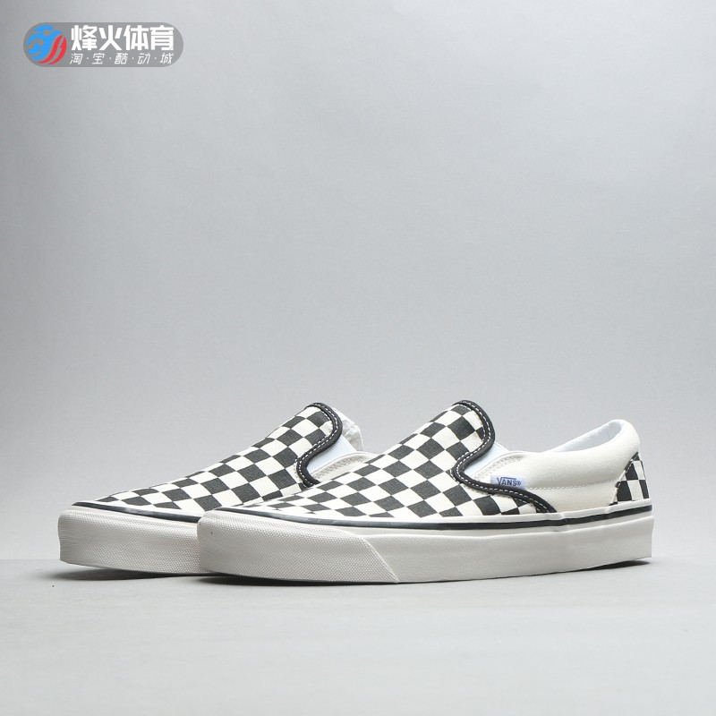 断码清仓VANS SLIP-ON 安纳海姆黑白棋盘格一脚蹬板鞋VN0A3JEXPU1 - 图2