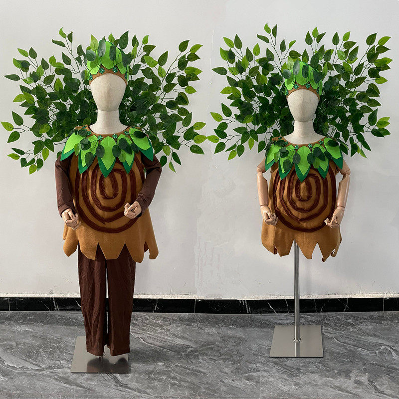 小树表演服舞台剧果树小草绿色森林猎人装扮男女儿童大树植物装扮,淘宝优惠券,粉丝福利购,淘宝优惠卷