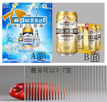 大型三维光栅3D立体画两变图画圆点软硬光栅三变画定做动态画定制 - 图2