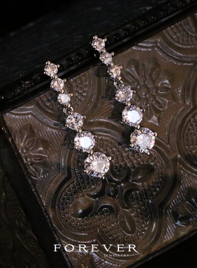 奢华精致锆石项链耳环套装女士闪