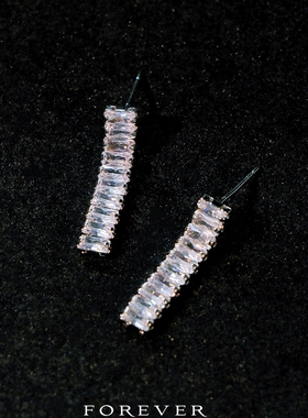 简约气质婚纱锆石项链耳环套装女