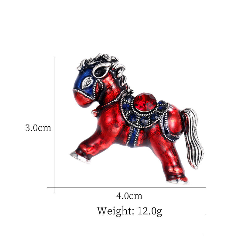 Other high-end European and American alloy men's and women's pony brooches