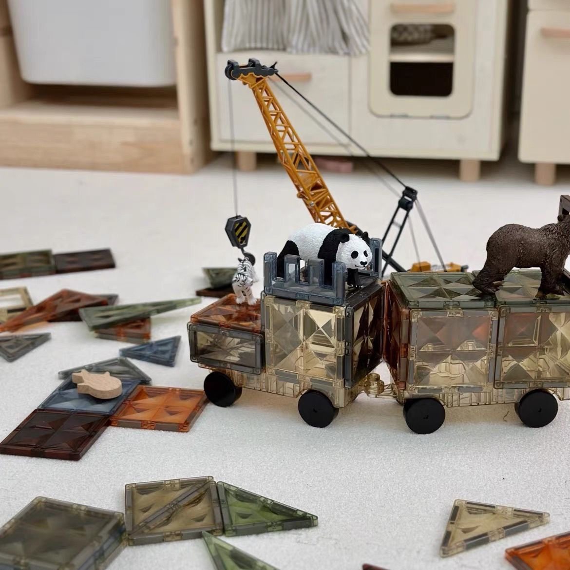 大自然磁力儿童益智玩具宝宝彩窗磁性贴片磁铁强磁拼图拼装积木,淘宝优惠券,粉丝福利购,淘宝优惠卷