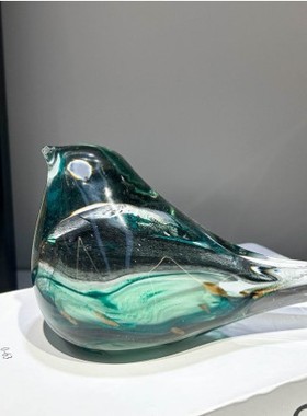 纯手工琉璃鸟艺术摆件玄关装饰