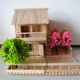 Ice cream stick small building handmade materials creativity