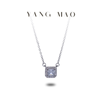 Chain sub 925 silver synthetic zircons wool furniture lady necklace individuality light extravagant trend minimalist atmosphere fashion delicacy