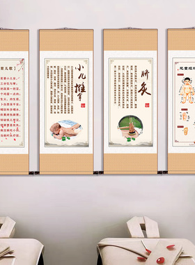 中医养生装饰挂画小儿推拿