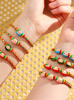 端午节五彩绳手链男女童成人手工编织线民族风手串创意礼品小礼物