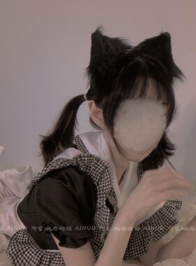 超萌发夹少女心毛绒头饰猫耳朵