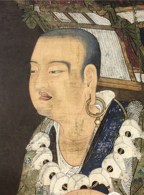玄奘三藏像仿古国画人物画佛画工笔画竖幅挂画艺术微喷复制装饰画