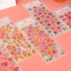 Children's gold stamping sticker cute girl three-dimensional 3d crystal