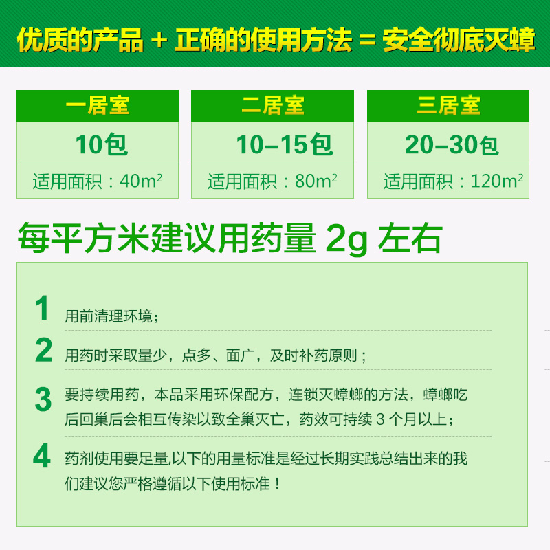 5袋蟑螂药点杀家用灭蟑饵剂蟑螂克星一窝端杀蟑螂除蟑灵 - 图2