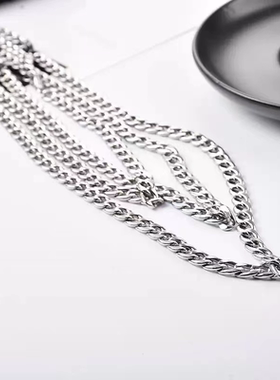 古巴钛钢不掉色嘻哈项链