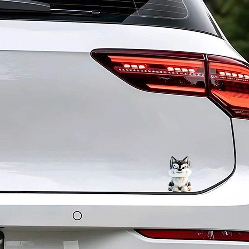 卡通哈士奇汽车装饰贴纸三角窗全车贴可爱搞怪创意车身贴,淘宝优惠券,粉丝福利购,淘宝优惠卷