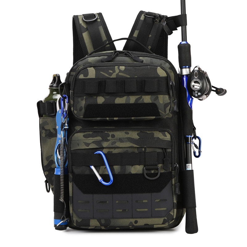 Tactical backpack, Luya bag, tool storage, fishing wear-resistant, load-bearing, small mountaineering tooling, outdoor hiking backpack