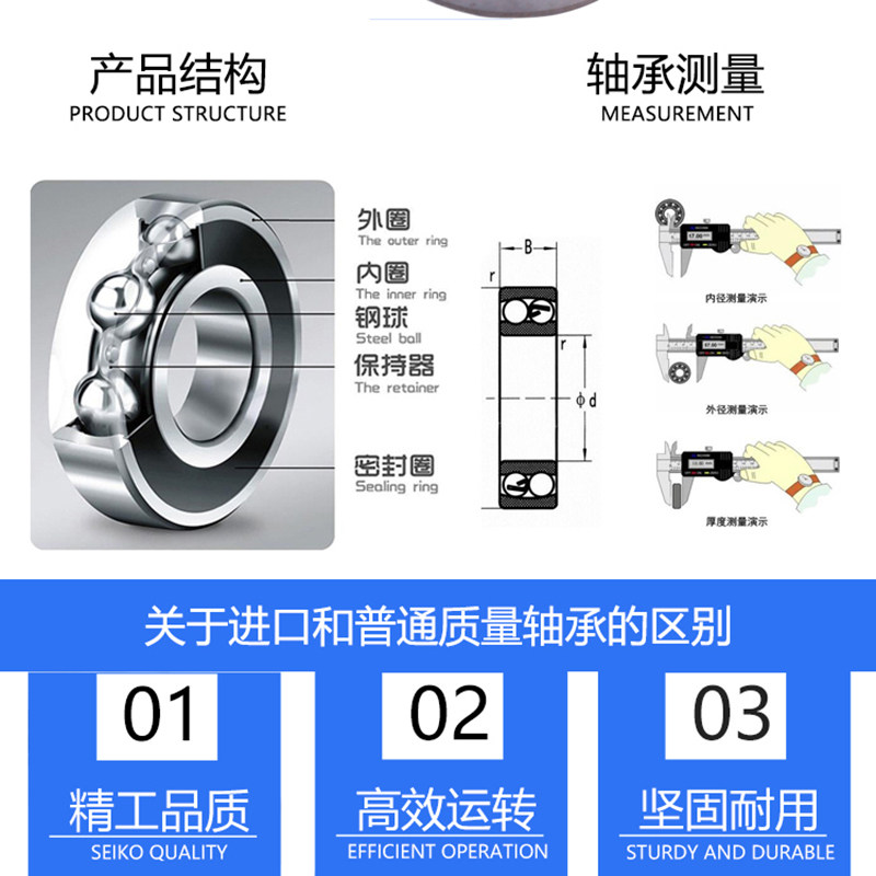 Wheelchair accessories front wheel bearing 608 model front wheel replacement replacement wheelchair front wheel ball bearing